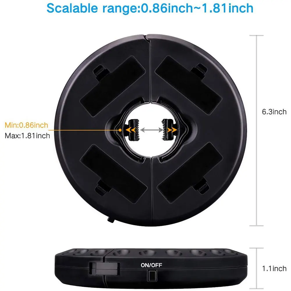 Многофункциональный съемный светильник зонт для патио с 3 режимами яркости
