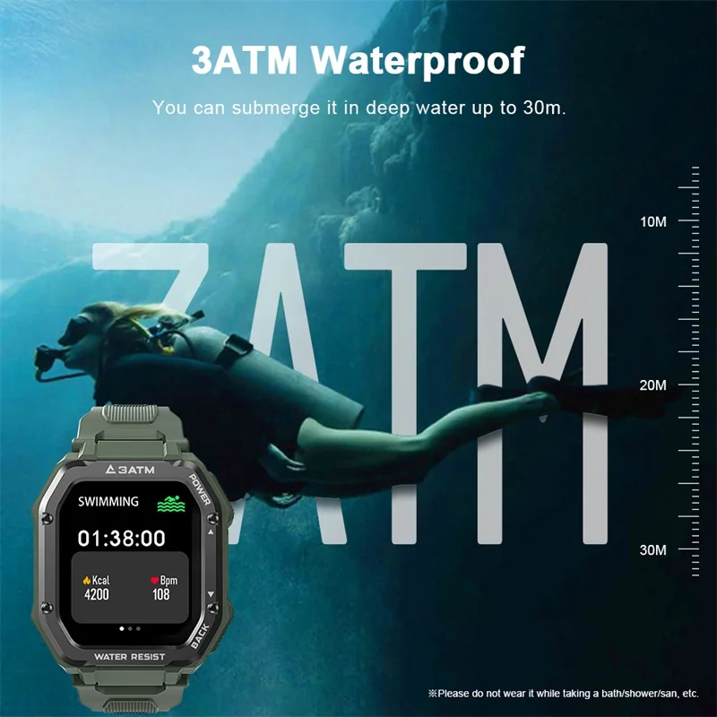 

Smartwatch Rugged Watch For Men Outdoor Sports Waterproof Fitness Tracker Blood Pressure Monitor Smart Watch From KOSPET ROCK
