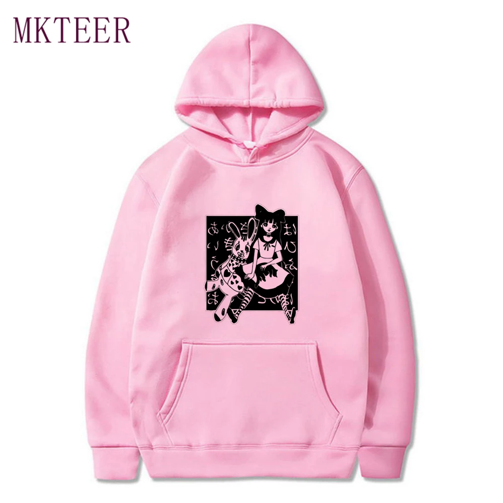 Harajuku Cartoon Korean Style Hoodie Pullover Winter&spring Sweatshirt Women Tops Kawaii White Pink Femme Women Sweetshirts 3d