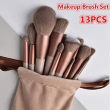 13 PCS Makeup Brush Soft Hair Set Brush Loose Powder Repairing Brush Blue Makeup Brush Lady Professi