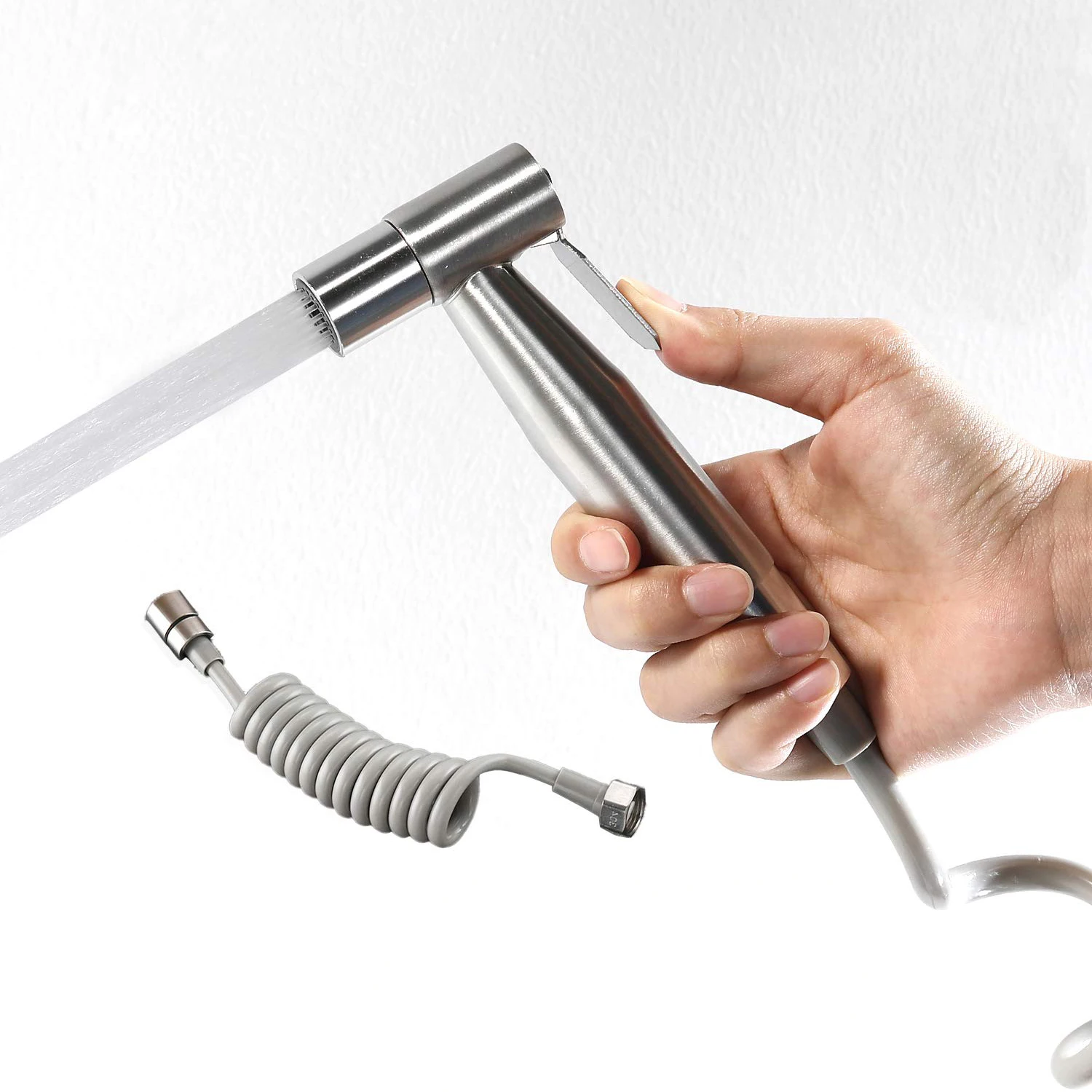 

Toilet Bidet Faucets Sprayer Handheld Bidet Sprayer Toilet 304 Stainless Steel Bathroom Hand Shower Bidet Set Self Clean