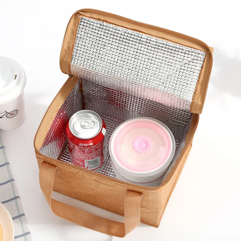 

Cooler bag lunch bags for women thermal breakfast food box portable picnic travel aluminum film for outdoor