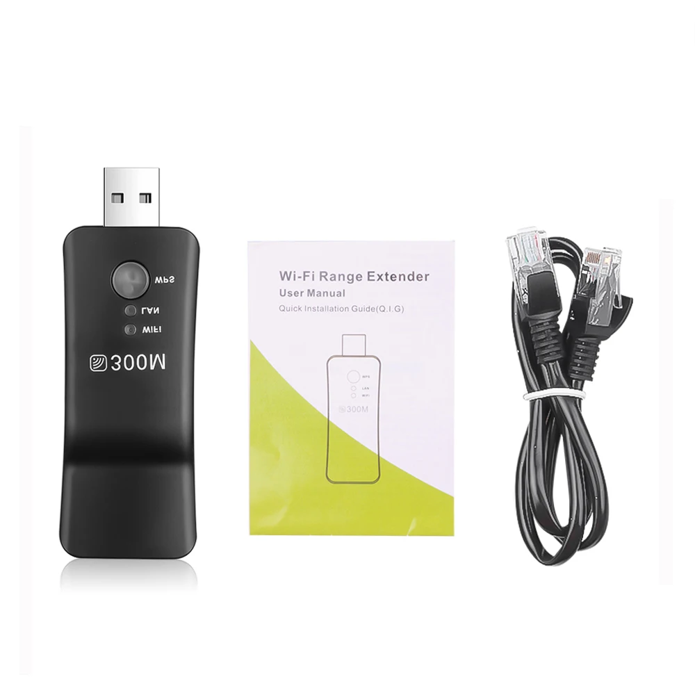 

Wi-fi Repeater RJ-45 Network Cable For Samsung LG Sony HDTV Universal Wireless TV Network Wifi Adapter WPS 300Mbps