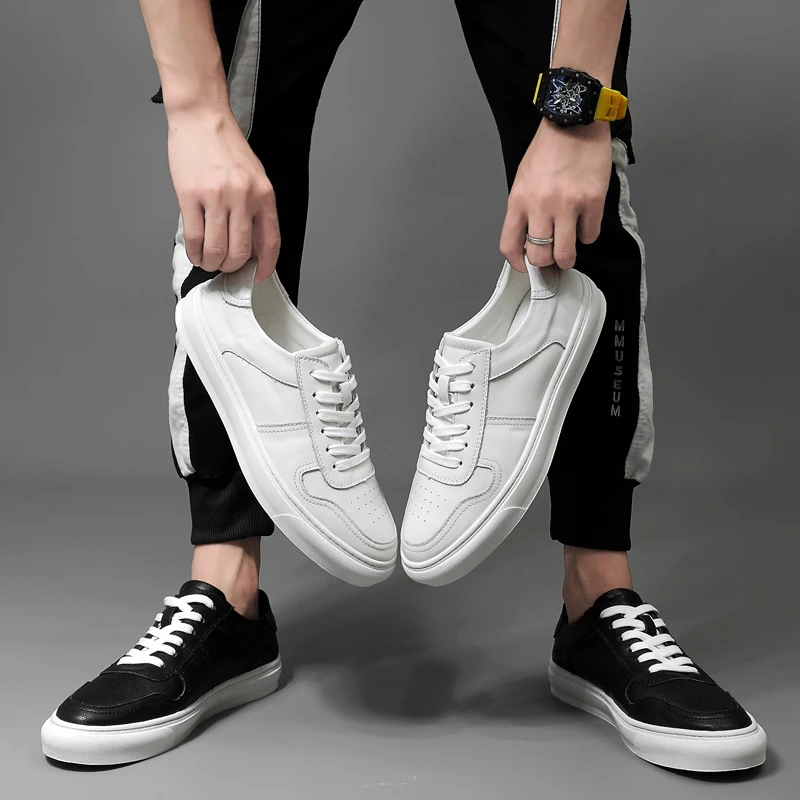 Leather Sport Shoes Sports Casual Shoes Sneaker Men Man Mens Gym Sneakers For Athletic Men's Hot Sale Leather Shoe Flat