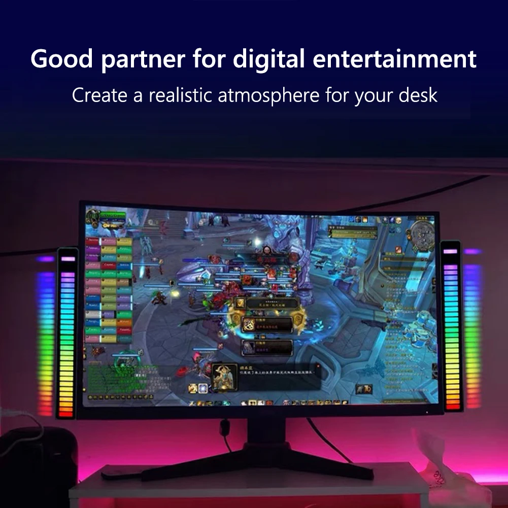 

Sound Control Light App Voice-Activated Pickup Rhythm Led Lights Rgb Colorful Music Ambient Light Rhythm Lamp Gifts for Men