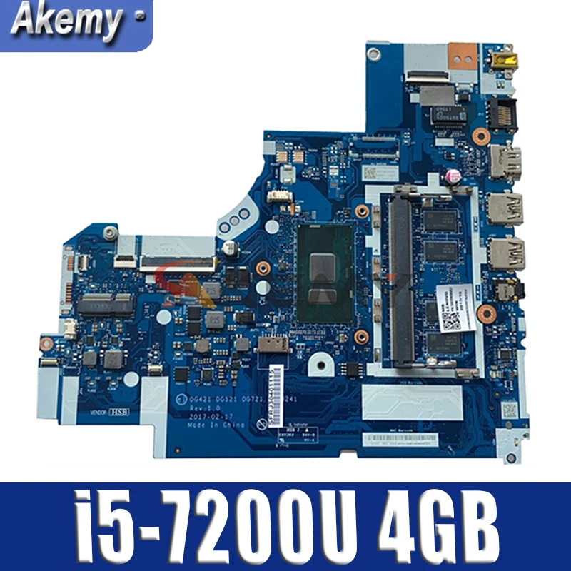 

Akemy для Lenovo 320-15ISK 320-15IKB 320-17IKB ноутбук материнская плата DG421 DG521 DG721 NM-B241 i5-7200U оперативная память 4 Гб тестирование