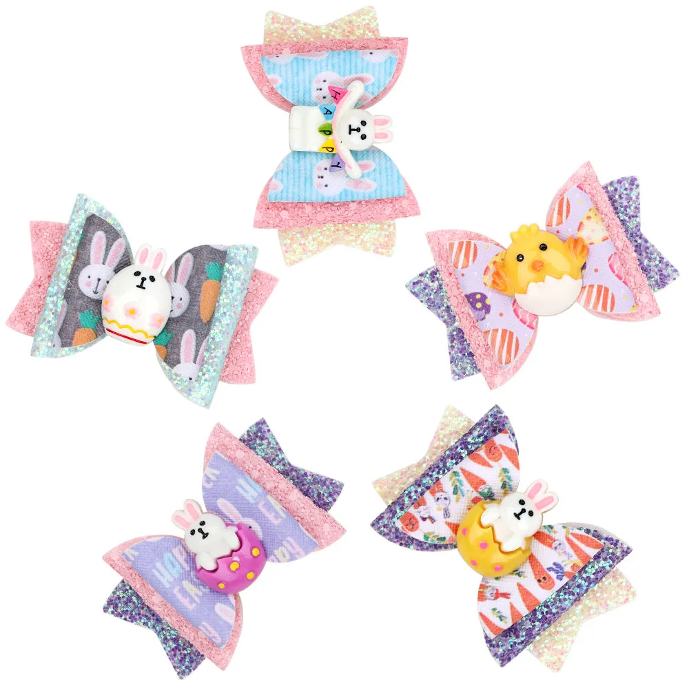 

Princess Hairgrips Glitter Hair Bows with Clip Dance Party Bow Hair Clip for Women Girls Hairpin Children Kids Barrettes