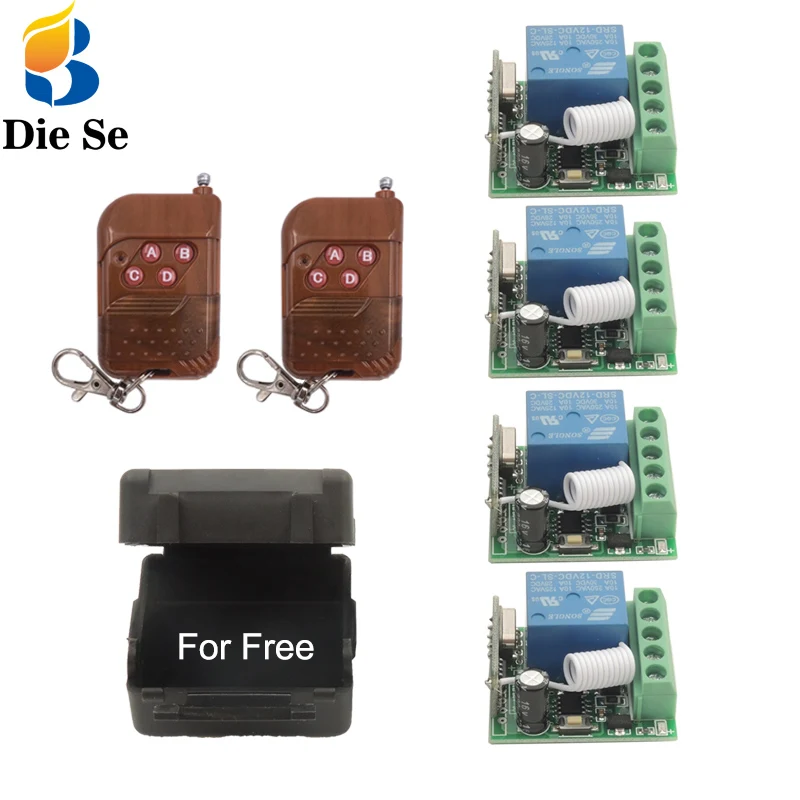 Радиочастотный пульт дистанционного управления 433 МГц 12 в пост. Тока 10 А 1CH