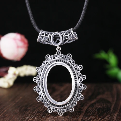 Тайская серебряная подвеска в стиле арт-деко из стерлингового серебра 925 пробы