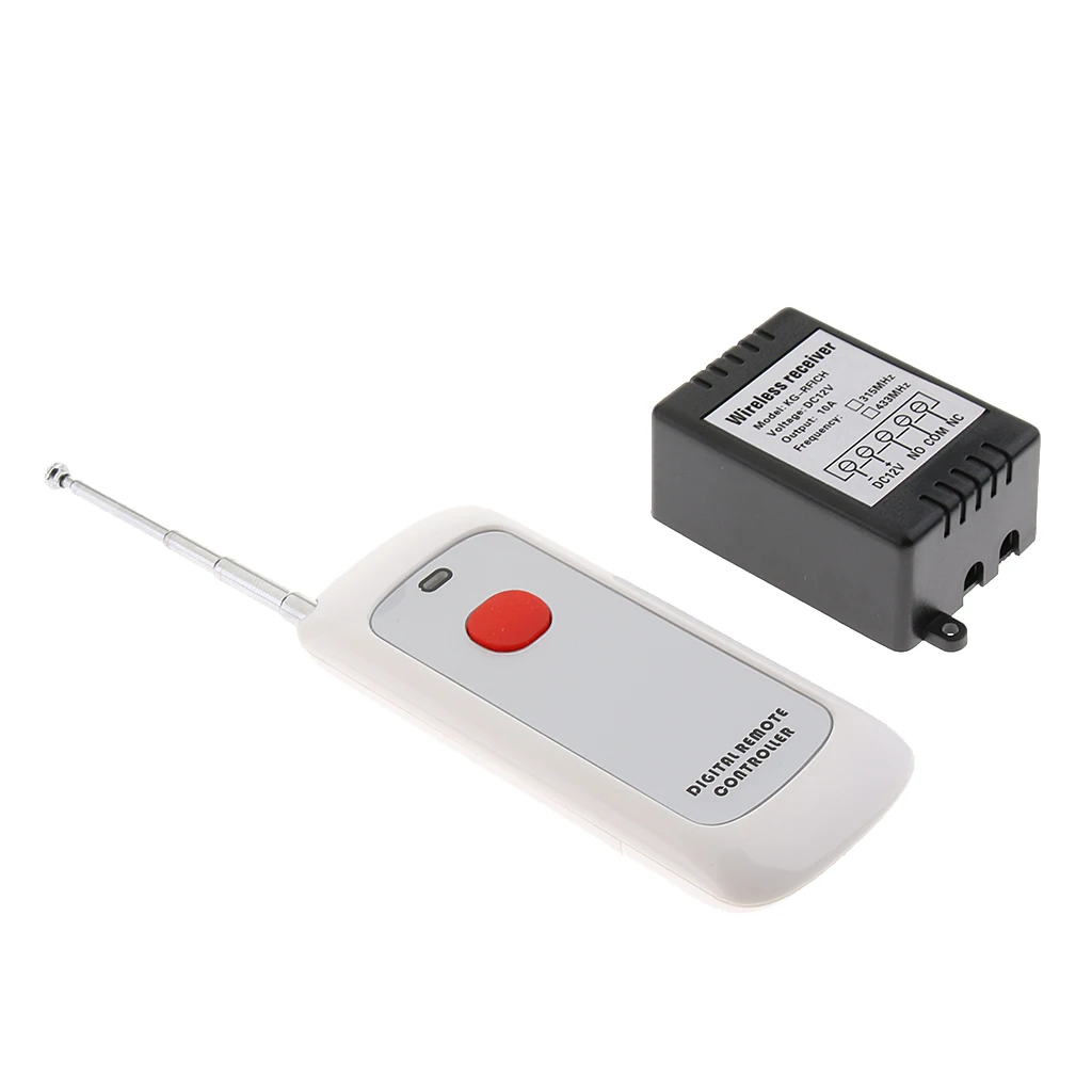 

DC 12V 10A Wireless Remote Controller Switch NO/OFF, 1000m Distance Control