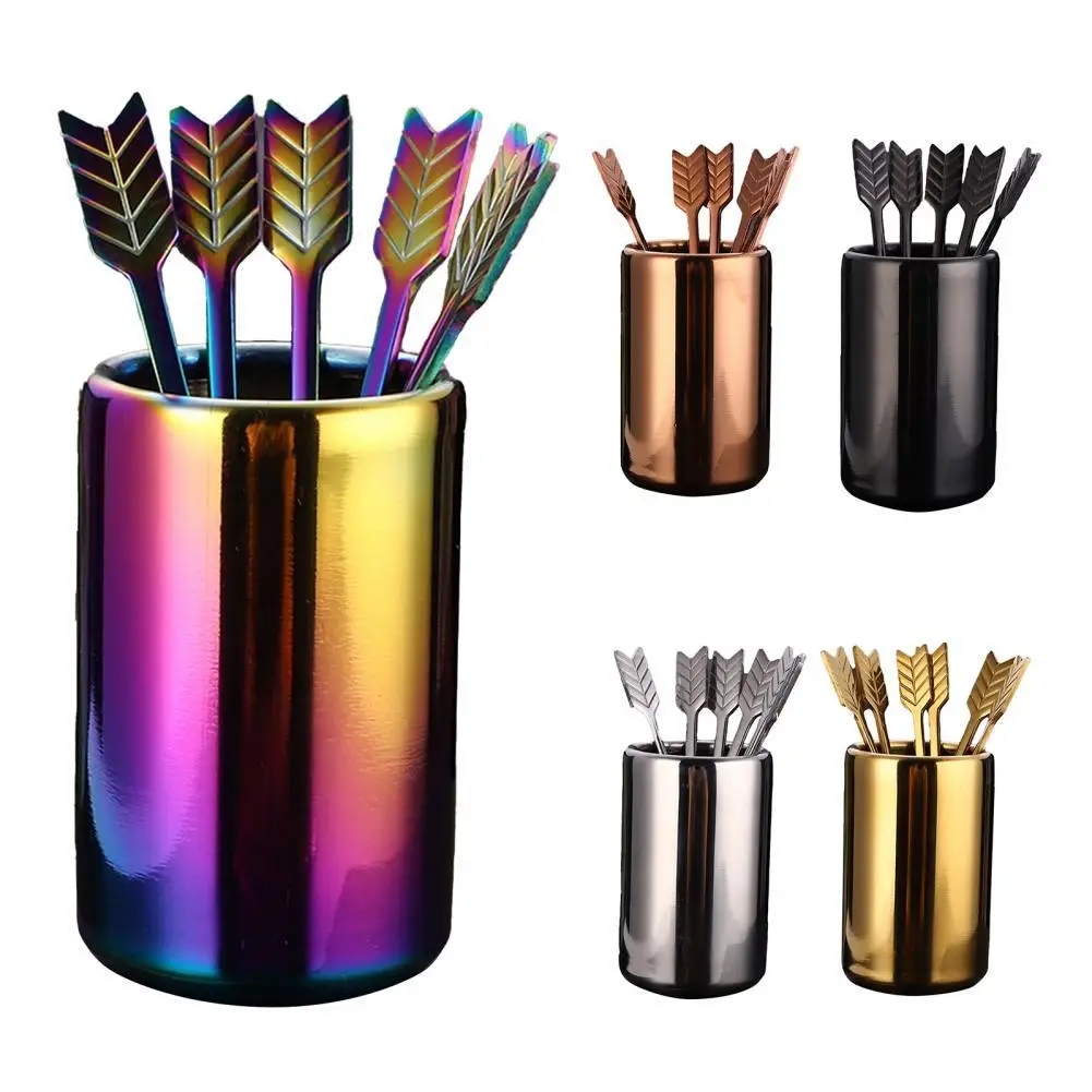 

1 Set Stirring Rods Anti-rust Washable Stable Sturdy Stainless Steel Mixing Spoon Stir Bars for Home Coffee Stirring Bars Decor
