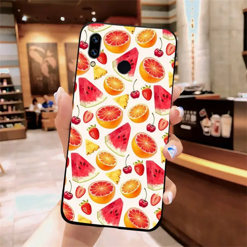 

Summer green leaves fruit lemon peach Phone Case For Xiaomi Redmi note 7 8 9 t k30 max3 9 s 10 pro lite