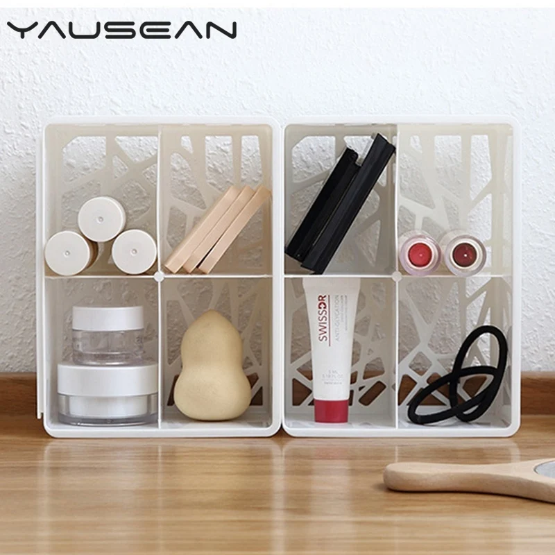 2 шт. PP полый сортировочный ящик ящики для хранения нижнего белья Настольный