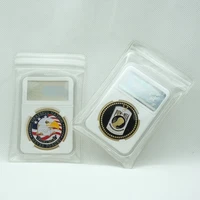5pcslot american remember eagle souvenir gold plated coin collection challenge medal coin with pccb case