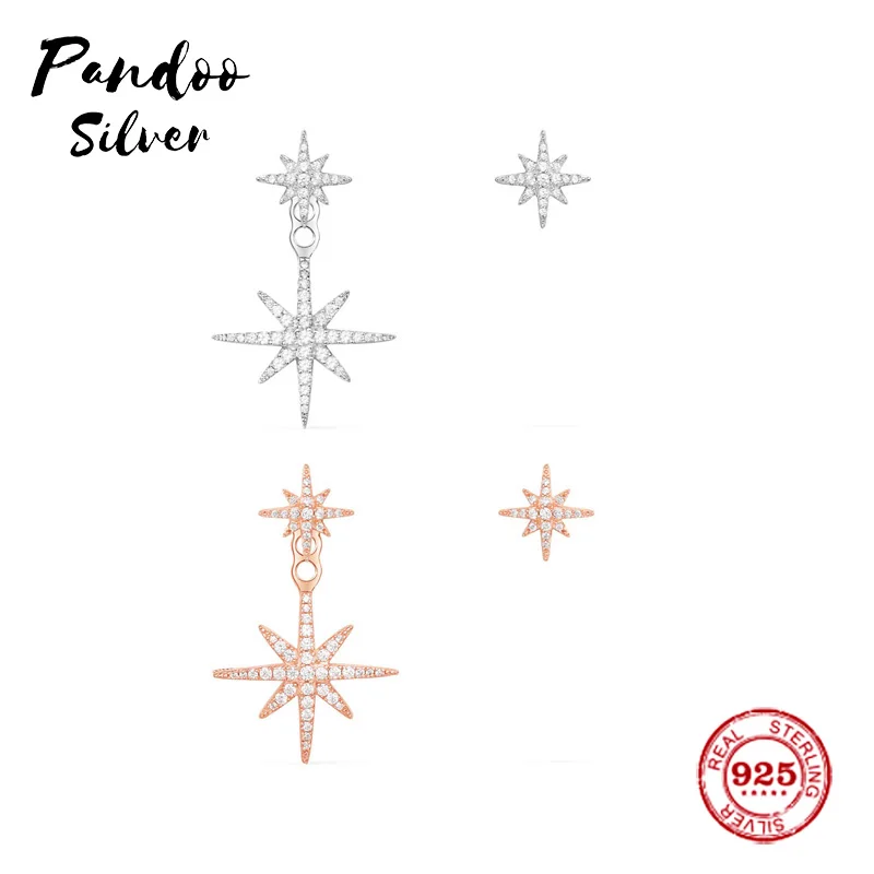 Pandoo модные очаровательные оригинальные 1:1 копии метеориты асимметричные серьги