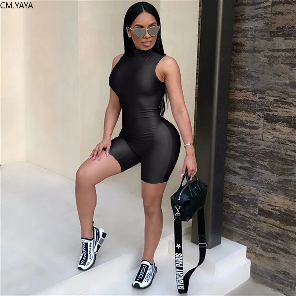 2019 fall autumn women solid neon color sleeveless bodysuit bodycon skinny jumpsuit sexy club night party romper playsuit GL1060 |