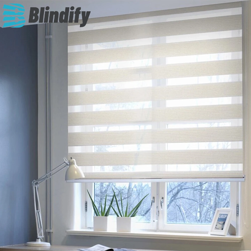 

Blindify светильник фильтрация Индивидуальный размер Зебра жалюзи пыленепроницаемые двухслойные офисные гостиная оконные роликовые оттенки