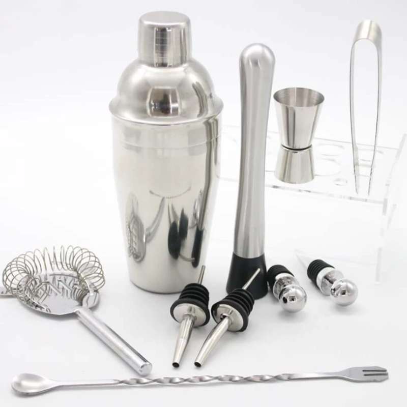 Нержавеющий барный коктейль Шейкер Набор Посуды для изготовления с акриловой
