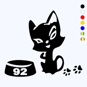 CK3167# наклейки на авто Кошка на бензобак 92 водонепроницаемые наклейки на машину наклейка для авто автонаклейка стикер этикеты винила наклейки стайлинга автомобилей Крышка топливного бака