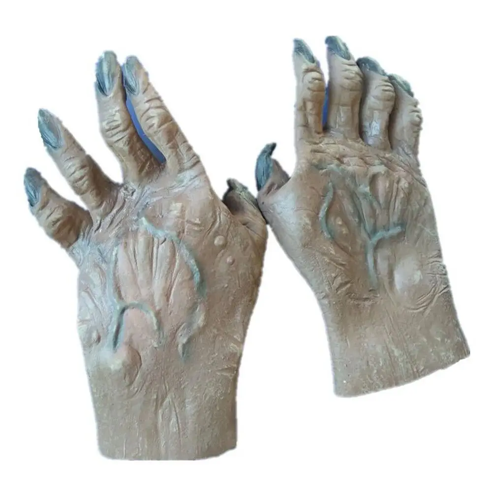 Хэллоуин Карнавал косплей взрослые перчатки оборотня ноги руки перчатки набор ужасов волк коготь для маскарада костюм партии