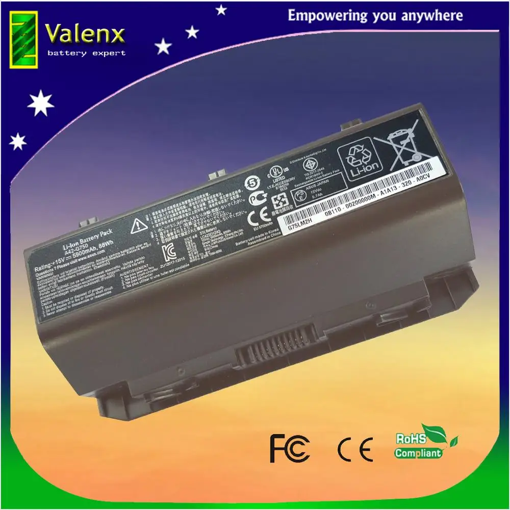 88Wh A42-G750 Аккумулятор для ноутбука Asus ROG G750 G750JM G750JS G750J G750JW G750JH G750JX G750JZ | Компьютеры и