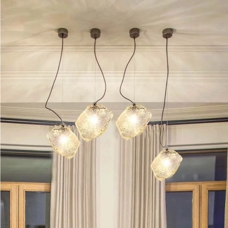 

Modern colorful glass pendant light hanging lamp,6 colors G9 led suspension lamp for bar restaurant industrial lighting fixture