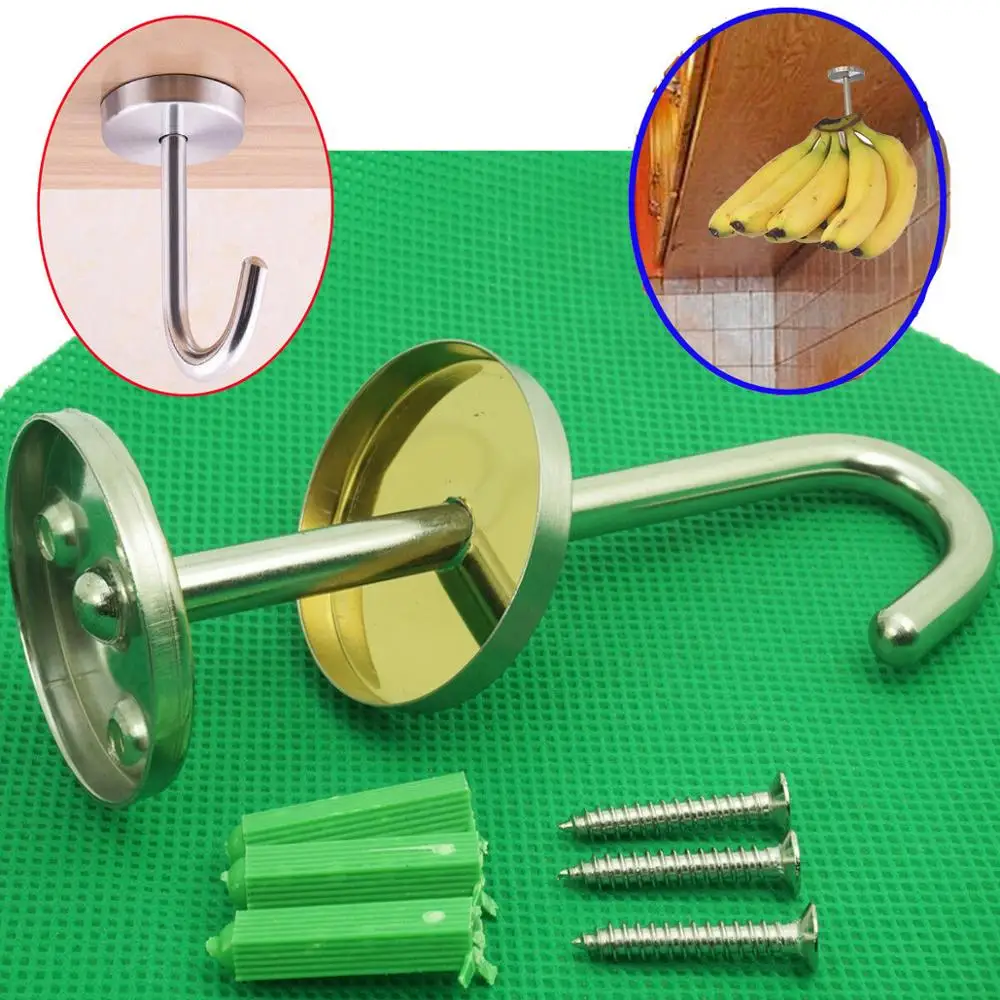 Подвесная Вешалка из нержавеющей стали типа банан крючок органайзер кухонная