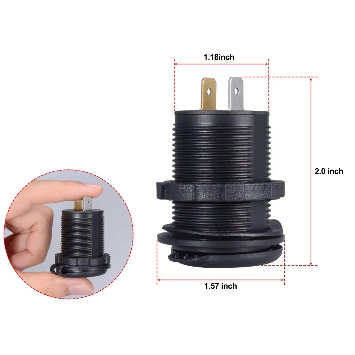 Водонепроницаемая розетка с двумя USB портами 4 2 А|Кабели адаптеры и разъемы| |