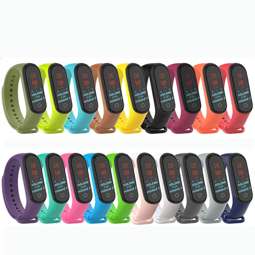 Модный сменный спортивный силиконовый ремешок для Xiaomi Mi Band 3/4 браслет