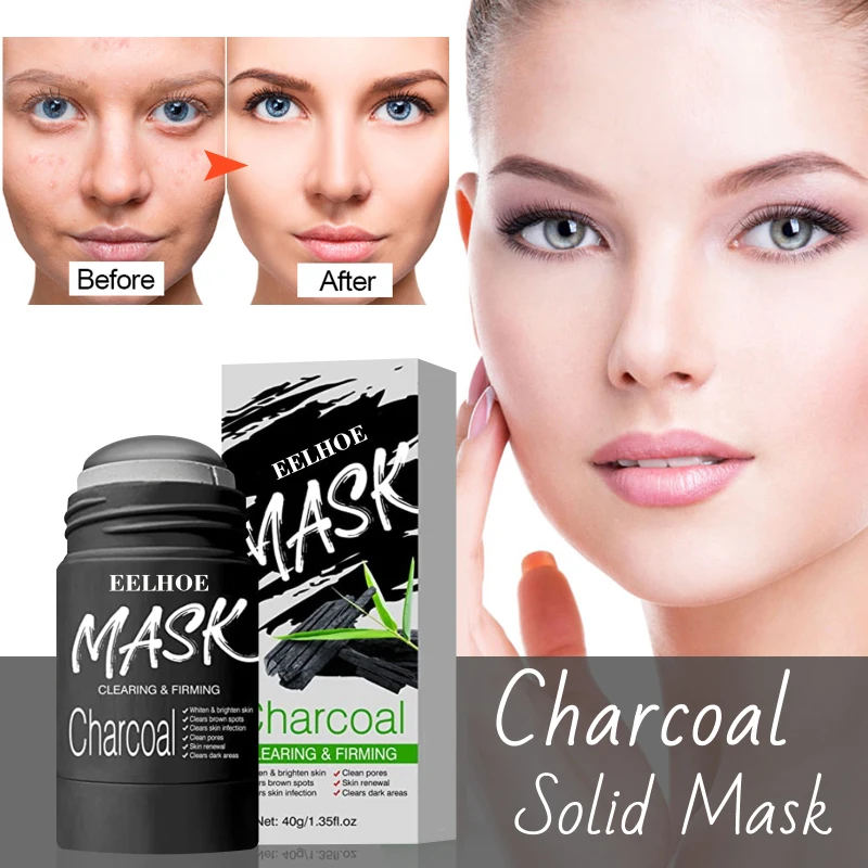 

EELHOE Clean Face Mask Beauty Skin Charcoal Face Mask Sticks Cleans Pores Dirt Moisturizing Hydrating Whitening Care Face Masks