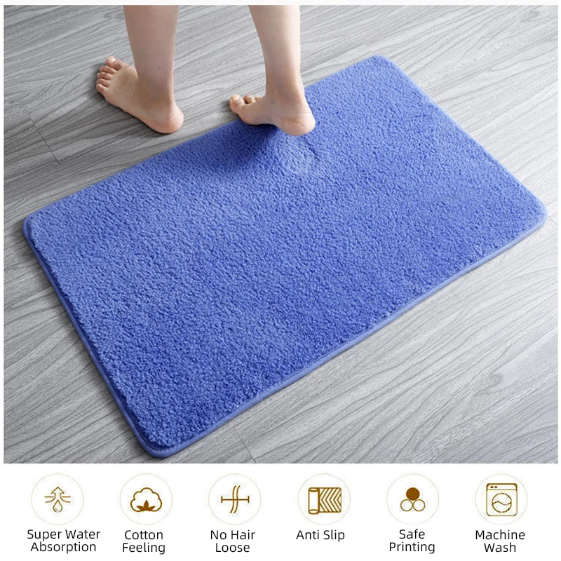 

Yinzam Bathroom Mats Rugs,Christmas Door Mat for Shower Room Entrance Bathmat with Non Slip Water Absorbent Cozy Shag Toilet Rug