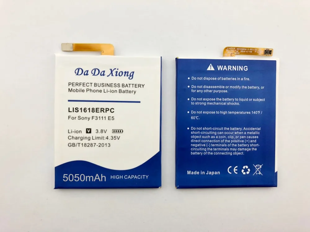 Аккумулятор LIS1618ERPC на 5050 мА · ч для Sony Xperia XA (F3111) E5 F3116 F3115 F3311 F3313 F3112|battery for|battery for