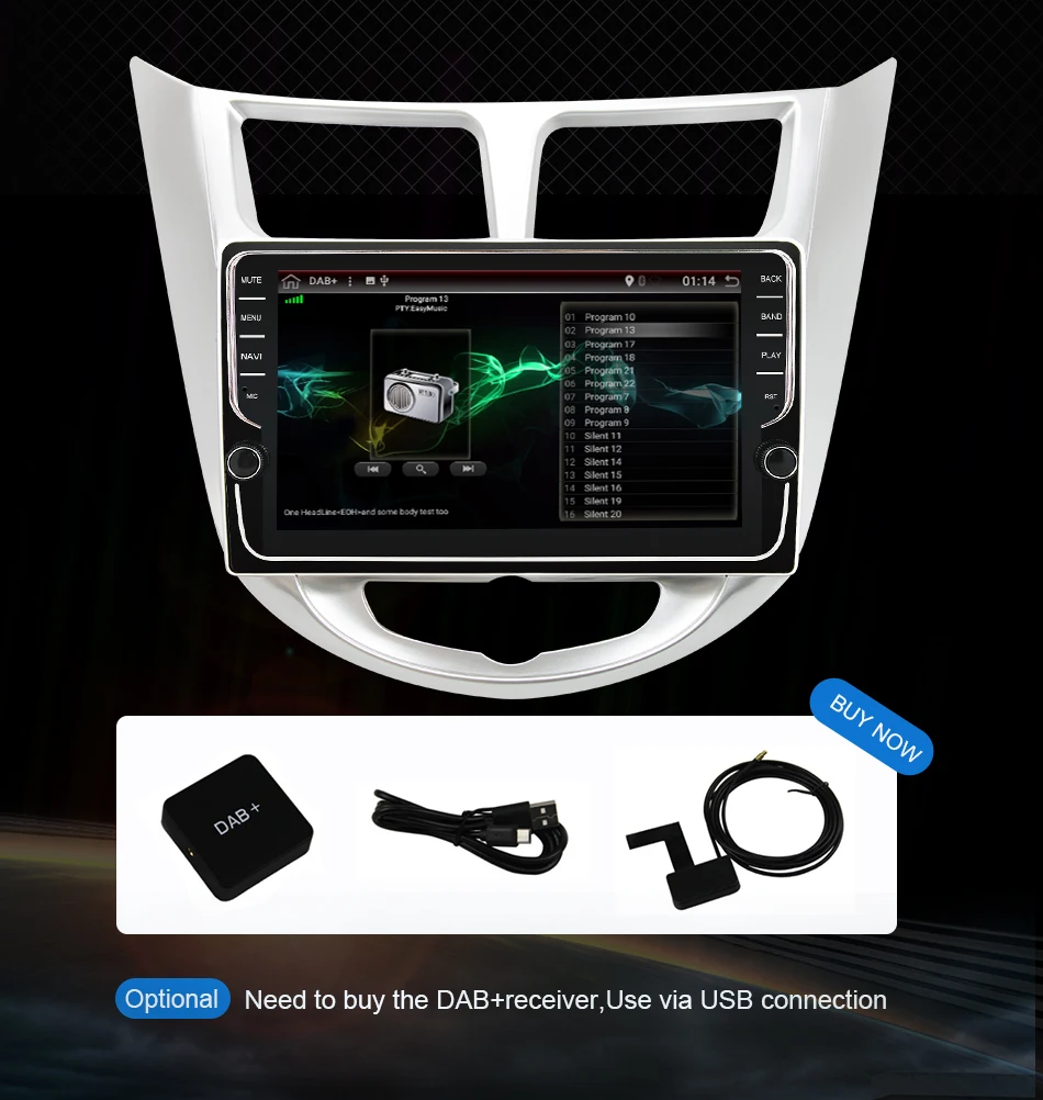 Eunavi 4G 64G ips android 9,0 автомобильный dvd для hyundai Solaris Verna Accent 2010- мультимедийный автомобильный Радио gps навигация TDA7851