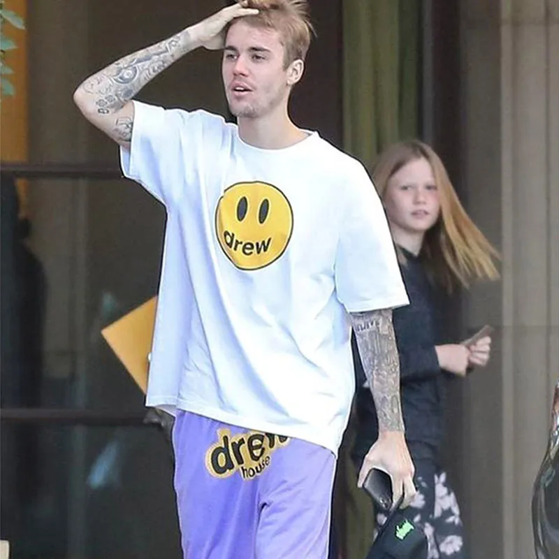 drew t shirt summer 100 cotton men o neck t shirt male womens tshirt short sleeve high quality tops house justin brand smiley free global shipping