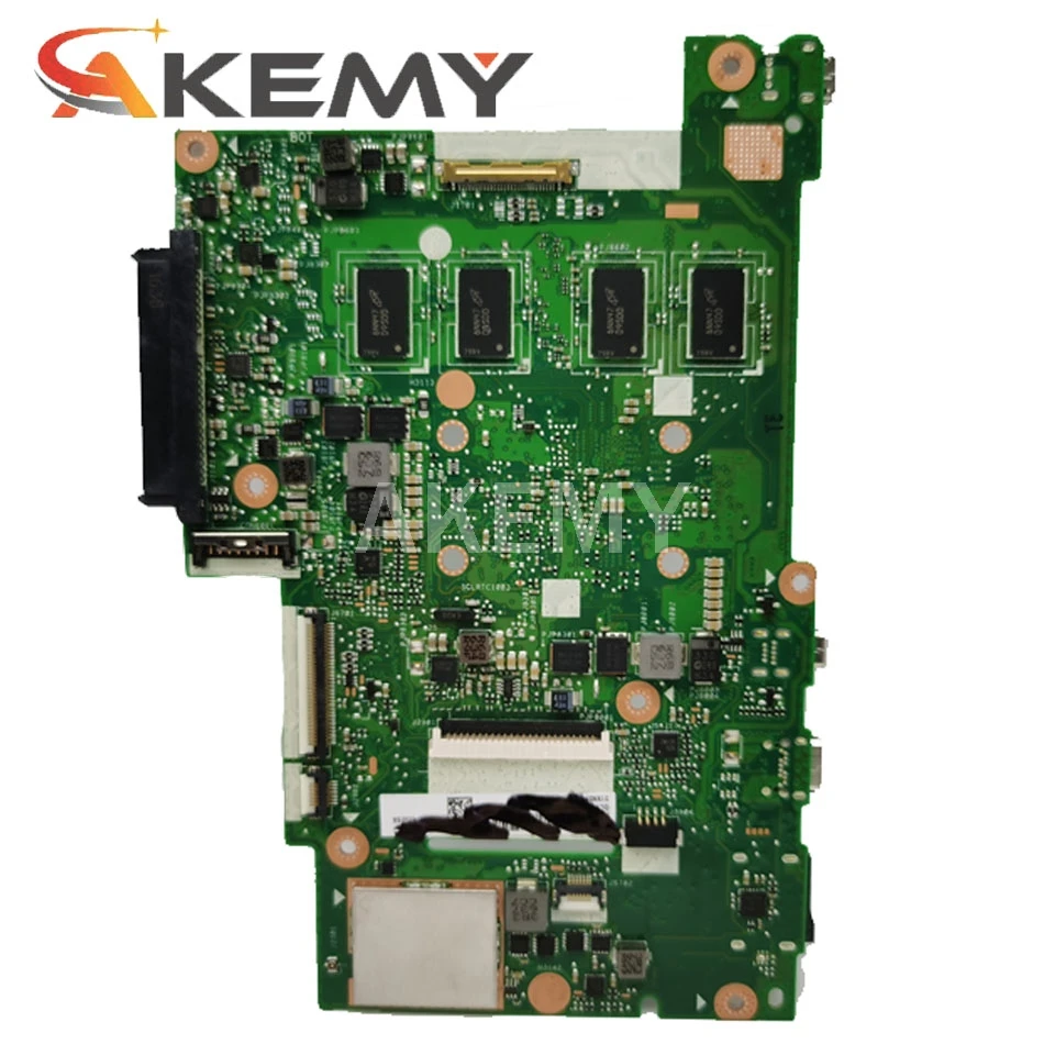 

Akemy New E202SA Mainboard For Asus EeeBook E202S E202SA laptop motherboard N3050 N3060 N3700 N3710 2G 4G RAM