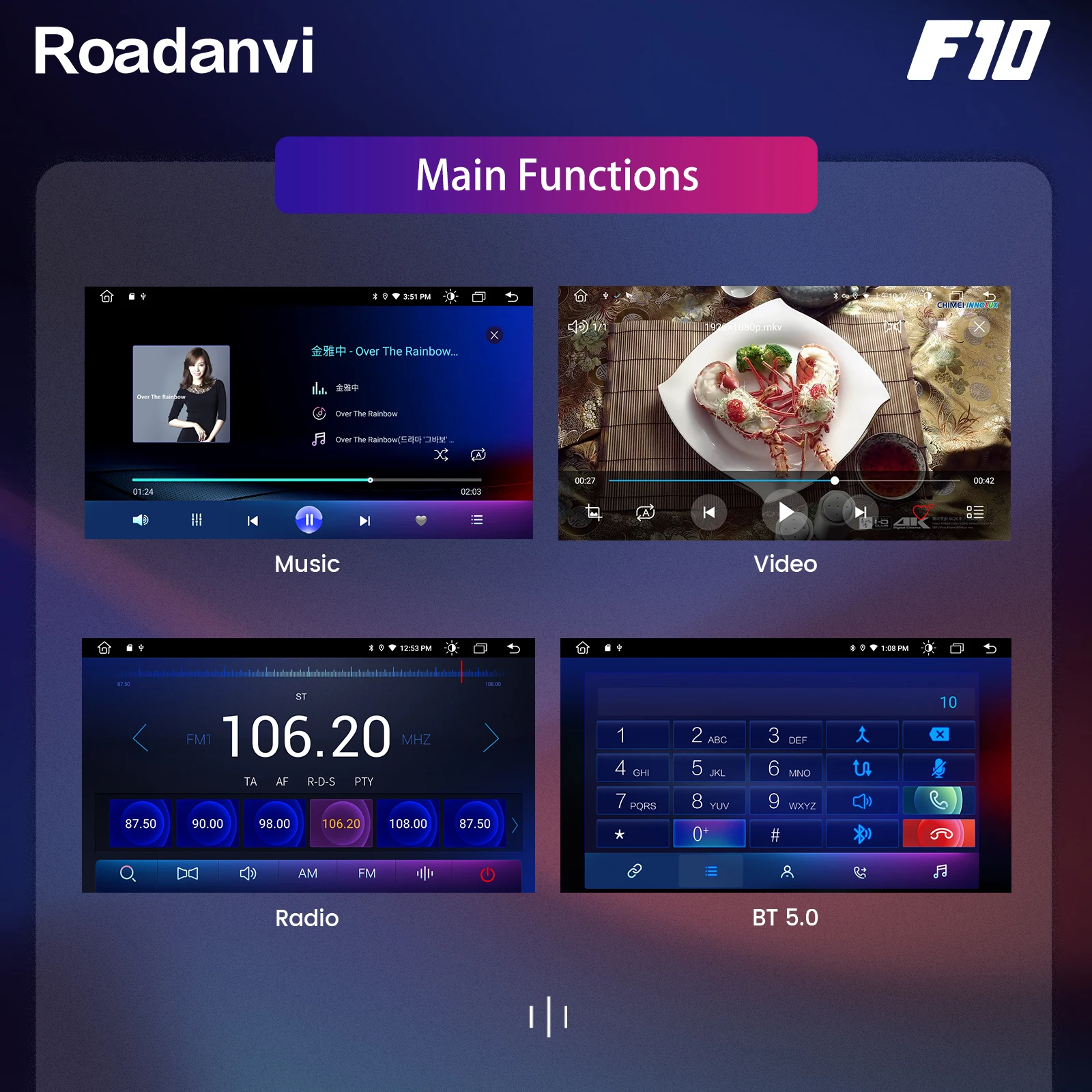 Roadanvi 2 Din автомобильная стереосистема Android 10 для VW Universal Polo Golf Eos Tiguan Touran Passat B6 Scirocco