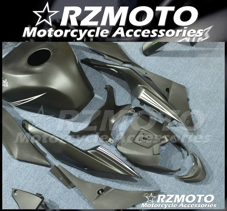

New ABS whole Fairings kit Fit for Kawasaki Ninja ZX-6R 636 09 10 11 12 ZX6R 2009 2010 2011 2012 black Matte + Tank cover