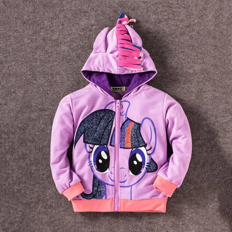 Z Весенняя Одежда для девочек «My Little Pony», толстовки с капюшоном, куртки, детская верхняя одежда с персонажами из мультфильмов мой детские платья, детские платья, Толстовка для маленьких девочек пальто "синдерелла" - Цвет: Z