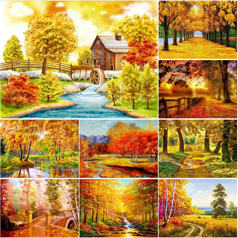 

DIY Diamond Painting Full Drill Set Landscape Rhinestone Embroidery Cross Stitch Kit Wall Hanging Art Decor For Interior