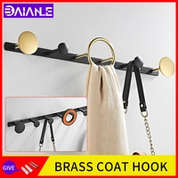 robe hook brass black gold wall coat row hooks bathroom towel hook home decor living room hallway umbrella key hook
