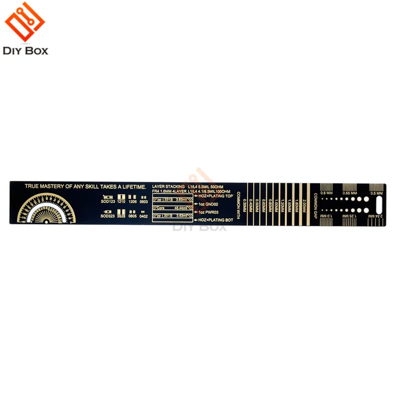 4 см PCB линейка, измерительный инструмент Многофункциональный резистор микросхема конденсатора IC SMD посылка блоки для электронных инженеров с цепочкой для ключей