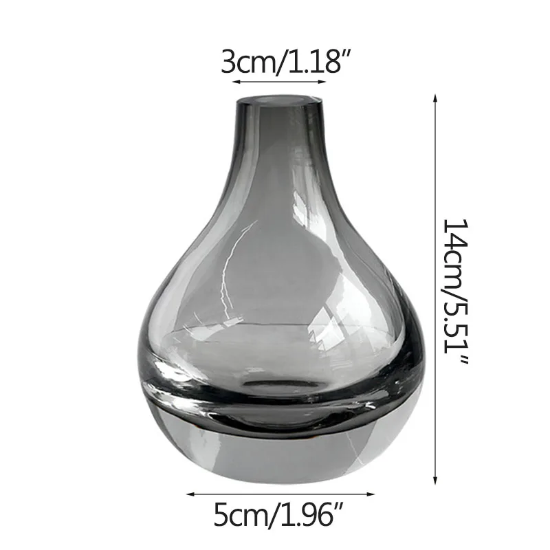 

Strongwell Nordic Drop-shaped Glass Flower Vase Modern Hydroponics Flower Vase Desk Plant Holder Home Decoration Room Decor