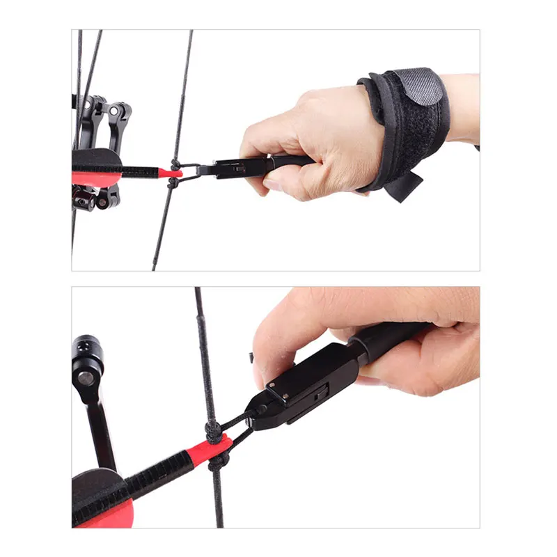

Outdoor Release Aid Compound Bow Black Color Caliper Strap Shooting Trigger Wrist Band Archery Bow
