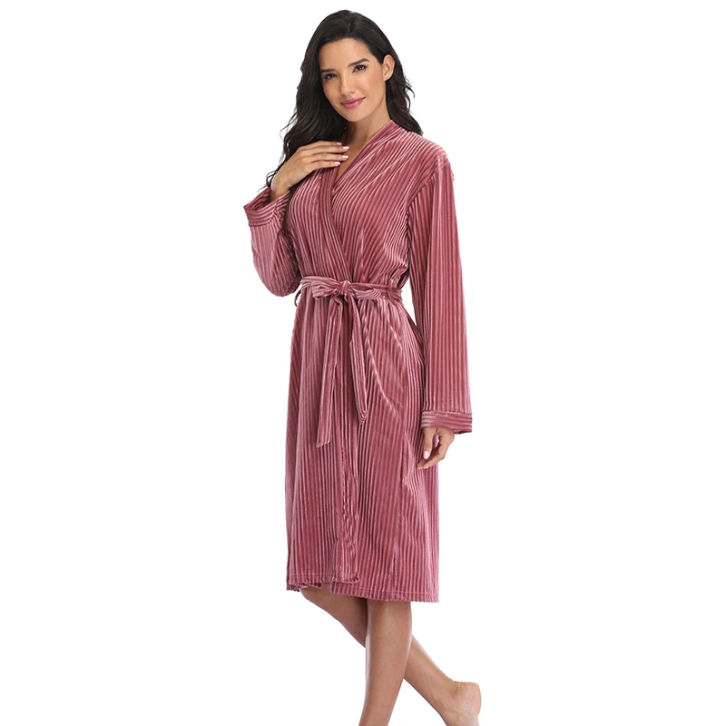 Халат-кимоно Женский демисезонный на шнуровке с длинным рукавом 2021 | Женская