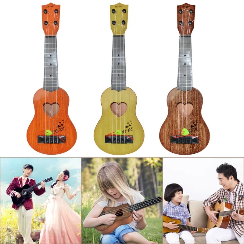 

094C Soprano Ukulele for Kid, Guitar Ukelele Instrument for Children Plastic Toddler Guitar Hawaiian Ukalalee Starter