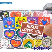 50pcs retro pattern god hope jesus loves me slogan funny sticker for phone laptop notebooks luggage skateboard bike car stickers
