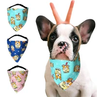 adjustable cartoonpet scarf for dogs cats collar bandanas cotton large pet shiba inu puppy accessories kerchief