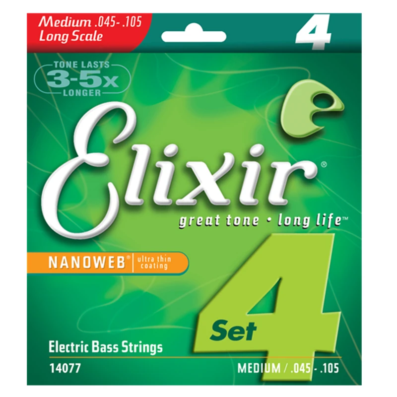 

Nanoweb 4 Strings Elixs 14077 Electric Bass Strings Set Ultra Thin Coating Bass Wires Free Shipping Cords