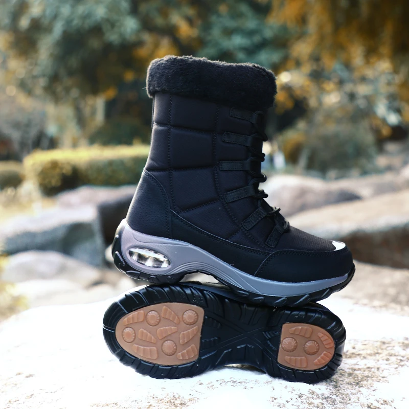 

New Winter Women Boots High Quality Keep Warm Mid-Calf Snow Boots Women Lace-up Comfortable Ladies Boots Chaussures Femme