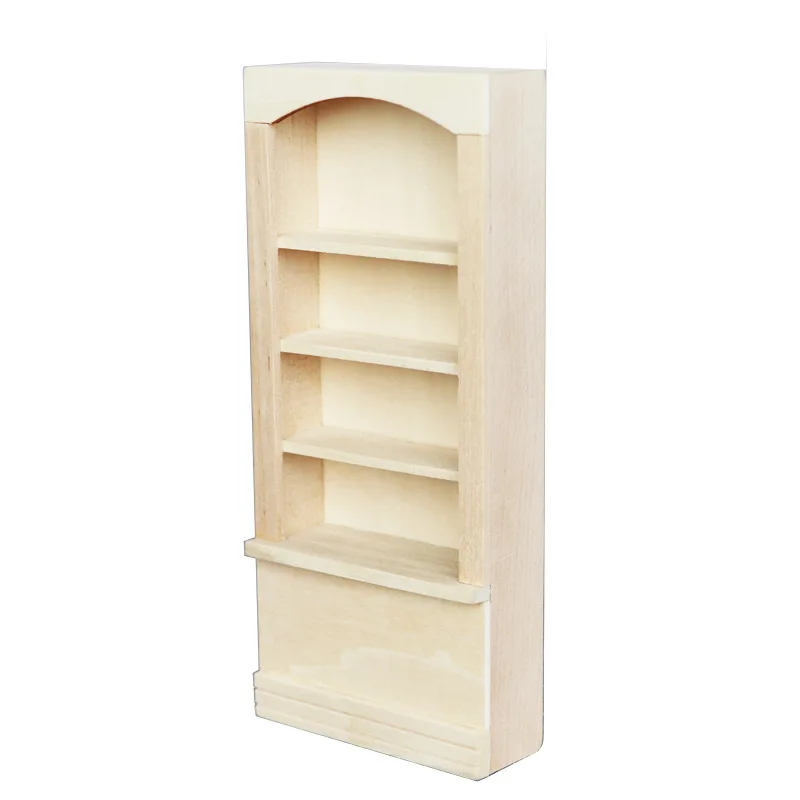 

1:12 DIY Dollhouse Furniture Accessories Handmade Miniature Art Wooden Bookshelf Display Cabinet
